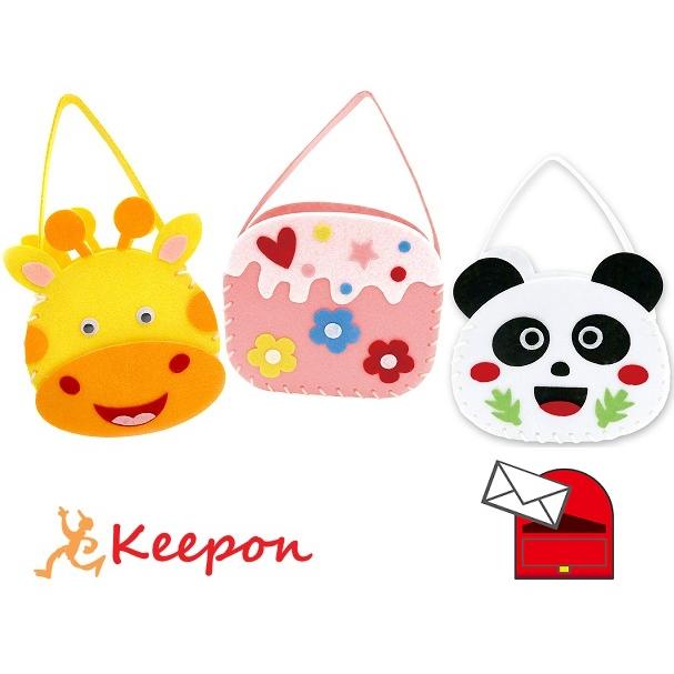 てづくりフェルトバッグ 全3種 (5個までネコポス可) キリン フラワー