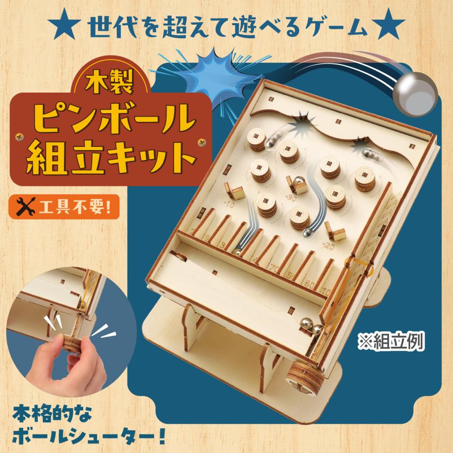 木製ピンボール組立キット(1個までメール便可) アーテック 夏休み工作