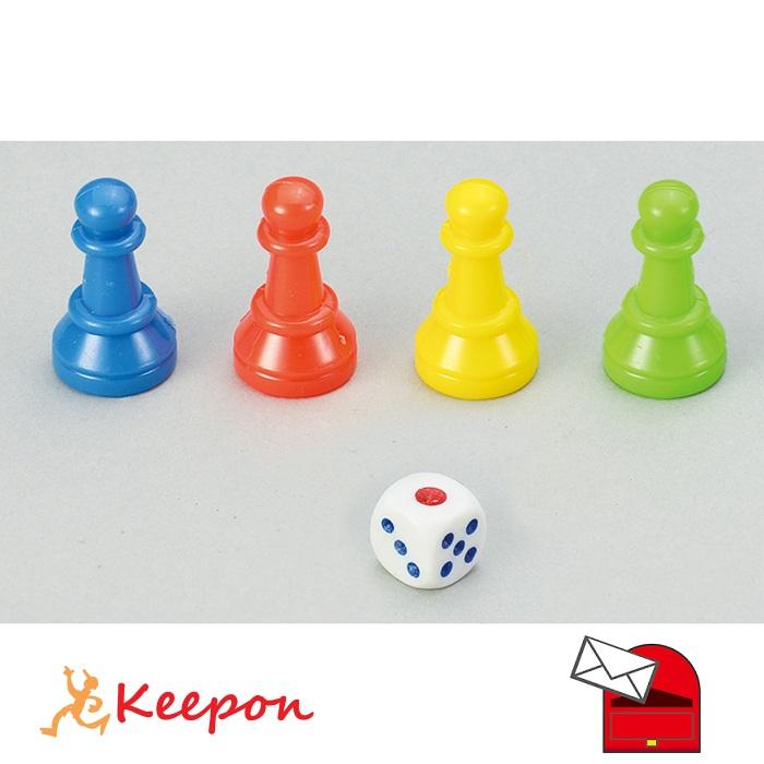 コマ4個サイコロ1個セット(4個までメール便可) アーテック 幼児向けおもちゃ ボードゲーム 双六 すごろく サイコロ コマ お正月 | 