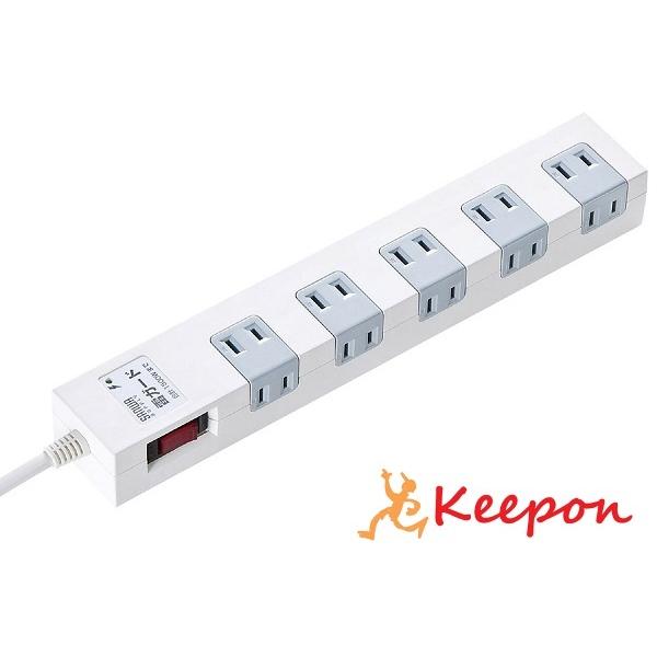 雷ガードタップ 3M アーテック マグネット 10個 電源タップ 延長コード 3ｍ 白 | 