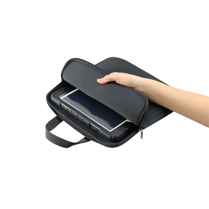 PCタブレット用クッションケース スクエア型 タブレット バッグ ケース 小学生 中学生 学校 高校 持ち運び 収納 黒 アーテック |  | 01