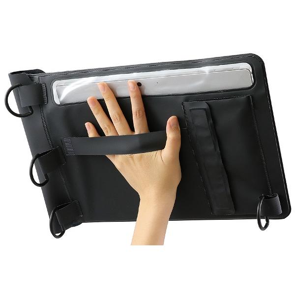 防水タブレットバッグ タブレット バッグ ケース 持ち運び 収納 黒 クッション アーテック 学校 雨 ショルダーバッグ 透明 肩掛け |  | 03