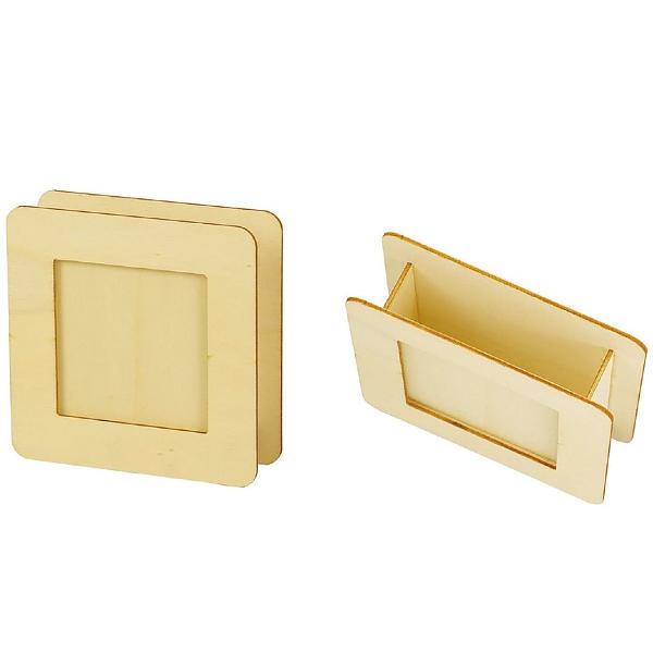 木製ましかく小物入れ 卒業 卒園 記念品 制作 手作り 写真立て フォト