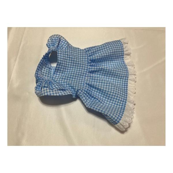 ブルーギンガムチェック サマードレス 夏 犬 小型犬 可愛い かわいい 手作り 女の子 ハッピーライフ UVカット ダックスフンド |  | 03