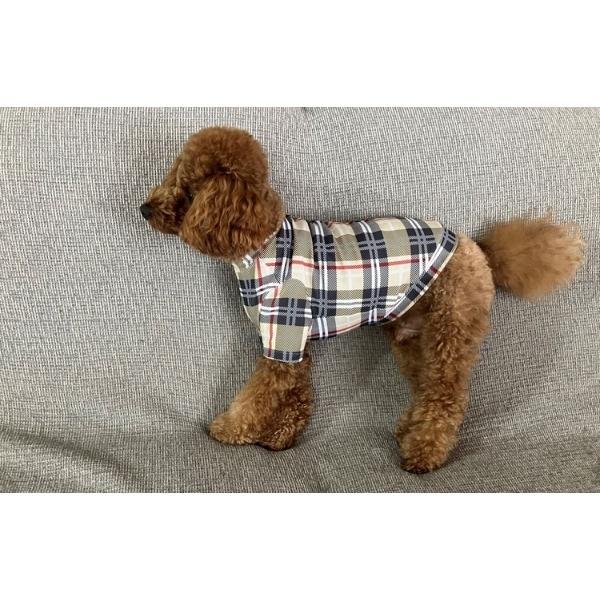 ドッグウェア チェック柄Ｔシャツ半袖 夏 犬 小型犬 可愛い かわいい 手作り 男の子 女の子 ハッピーライフ UVカット |  | 03