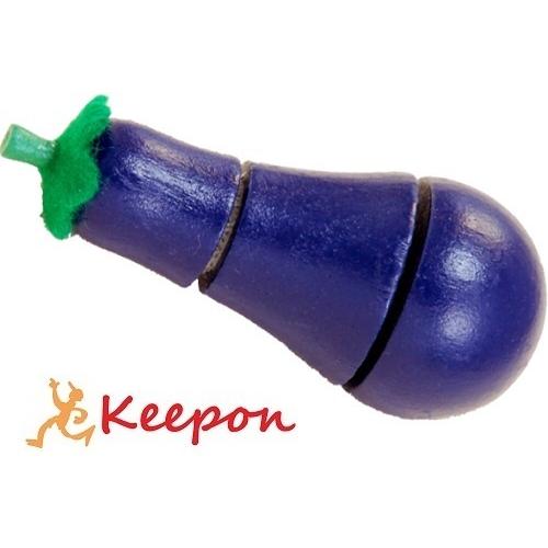 木のおもちゃ 　ミニ・なすび　だいわ 木製おもちゃ プレゼント ままごと　食材 誕生日 出産祝い クリスマス ラッピング | 