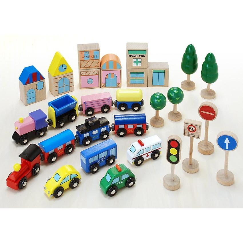 木のおもちゃ 　汽車レールセット（アドバンス）だいわ 木製おもちゃ プレゼント 電車ごっこ　車 誕生日 出産祝い クリスマス ラッピング |  | 01