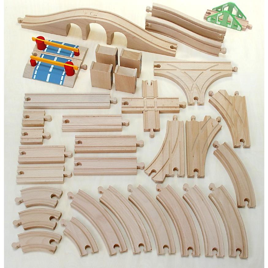 木のおもちゃ 　汽車レールセット（アドバンス）だいわ 木製おもちゃ プレゼント 電車ごっこ　車 誕生日 出産祝い クリスマス ラッピング |  | 02