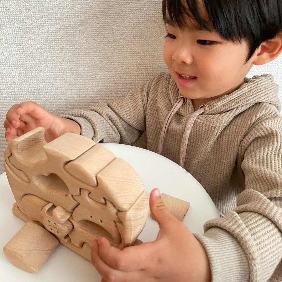 木のおもちゃ うし だいわ 木製おもちゃ プレゼント パズル 絵合わせ 誕生日 出産祝い クリスマス ラッピング 立体 |  | 01