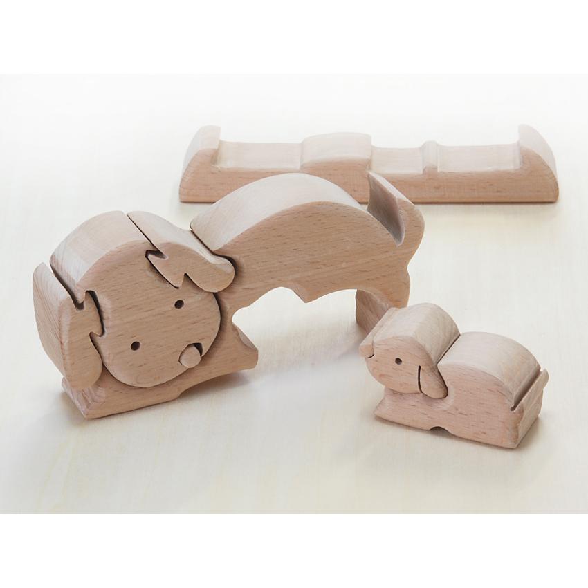 木のおもちゃ　いぬ（ビーグル）だいわ 木製おもちゃ プレゼント パズル 絵合わせ 誕生日 出産祝い クリスマス ラッピング |  | 01