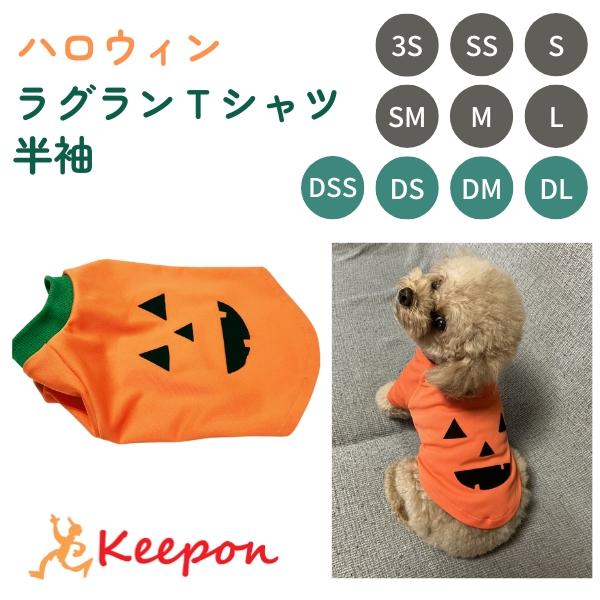 犬服  ラグラン(M)   ꒡̈⃝Lily꒡̈⃝ハンドメイド   ハロウィン ハロウィンコスチューム ラグランTシャツ半袖 犬 小型犬 可愛い