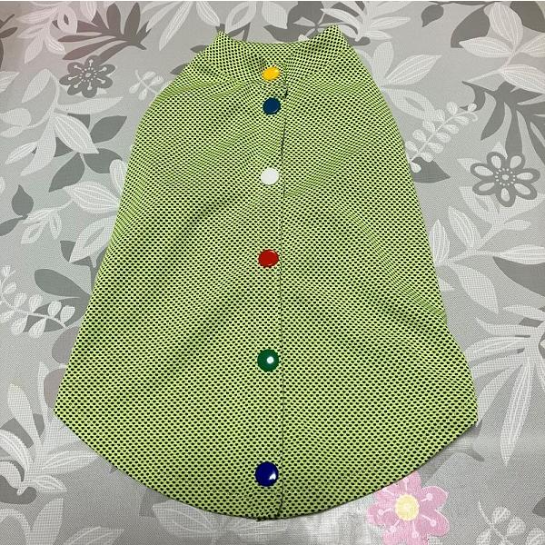 ドッグウェア リブタンクトップ 後ろボタン(グリーンメッシュ) ひんやり 冷感 夏 熱中症対策 犬 小型犬 可愛い かわいい 手作り 男の子 女の子 |  | 05