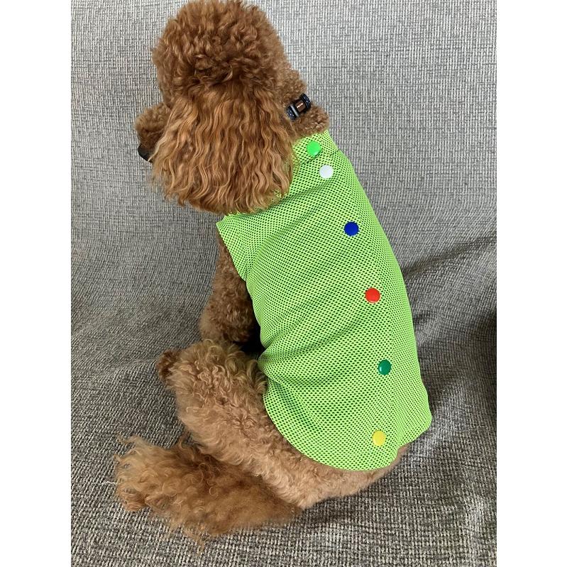 ドッグウェア リブタンクトップ 後ろボタン(グリーンメッシュ) ひんやり 冷感 夏 熱中症対策 犬 小型犬 可愛い かわいい 手作り 男の子 女の子 |  | 08