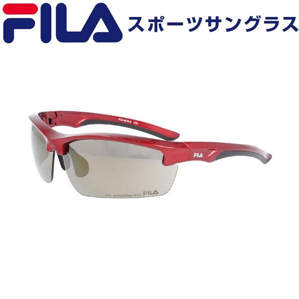 FILA(フィラ）スポーツサングラス　レッドメタリックフレーム/スモーク（ゴールドミラー）｜keepsmile-store