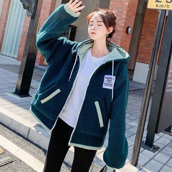 ボアブルゾン ボアコート レディース 冬 リバーシブル 韓国 もこもこ アウター ボアジャケット 当店の記念日