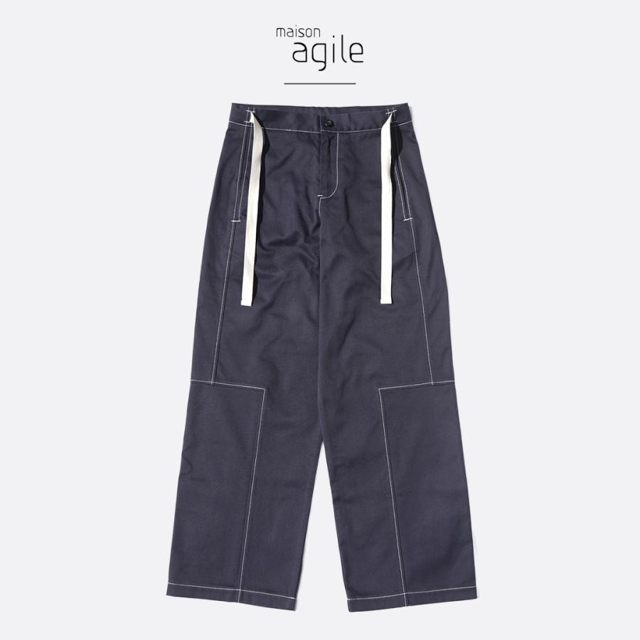 MAISON AGILE メゾン アギール QUADRAE NOUE PANTS クアドラエノウ パンツ QUADRAENOUEPANTS-NV メンズ レディース ブランド おしゃれ フランス製の画像