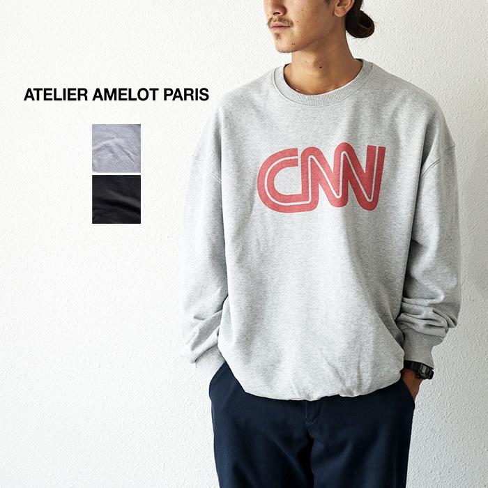 ATELIER AMELOT アトリエアメロ CNN SWEAT プリントスウェット