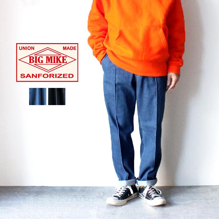 即納最大半額 Big Mike ビッグマイク Denim Chino Pants Pin Tack デニムチノパンツ ピンタック デニム パンツ タック パンツ メンズ アウトレット送料無料 Bitcoinbro Frankhawley Com