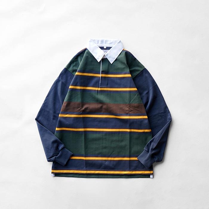 定価¥28,380 BRICK SPORTSWEAR \"RUGBY SHIRT\" BRICK SPORTSWEAR “Rugby Shirt” CLASSIC SOLID BLACK | SIGNAL GARMENTS