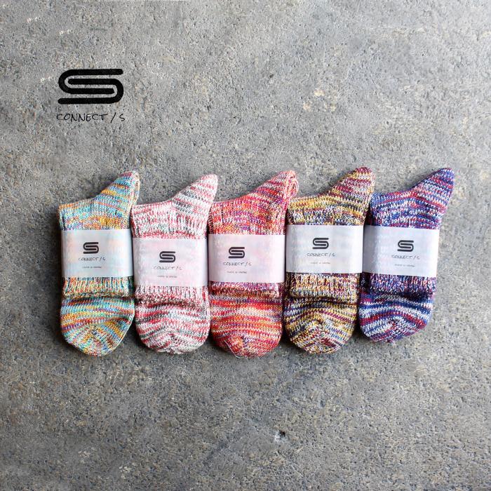 CONNECT/S コネクト 5COLOER MIX QUATER SOCKS 5カラーミックスクォーターソックス ソックス 靴下 レディース ...