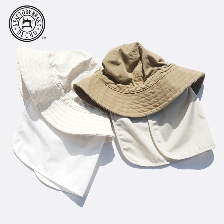 DECHO（デコー） 帽子 HERRINGBONE SHALLOW KOME HAT WITH SUNSHADE AND STRAP へリン ...
