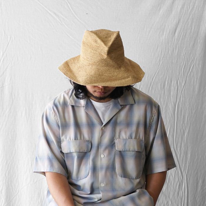 DECHO（デコー） デコ RAFFIA CRASH HAT ラフィアクラッシュハット