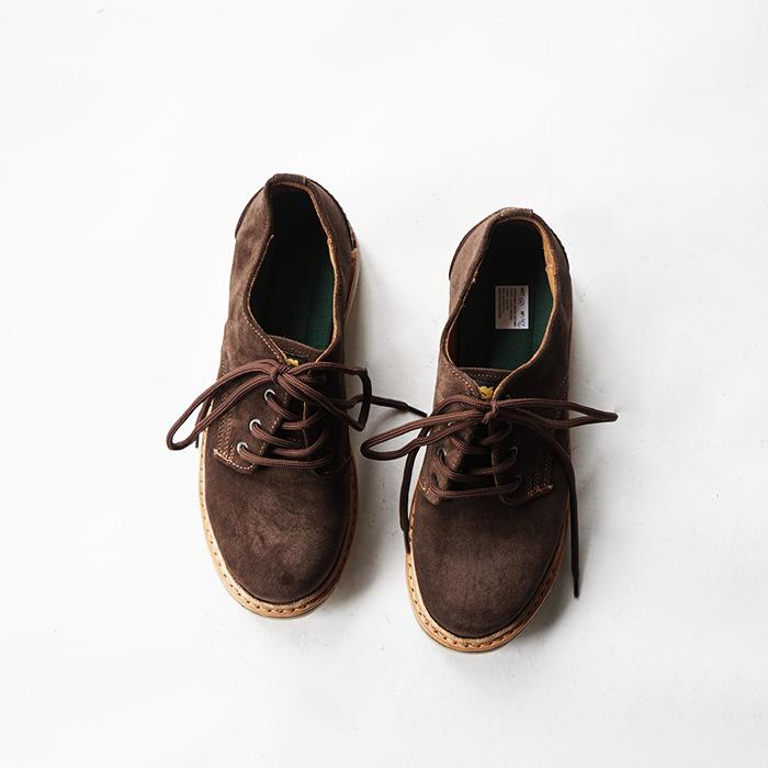 EL RESERO（エルレセロ） PLAIN TOE -BROWN SUEDE/CRAPE SOLE プレーン