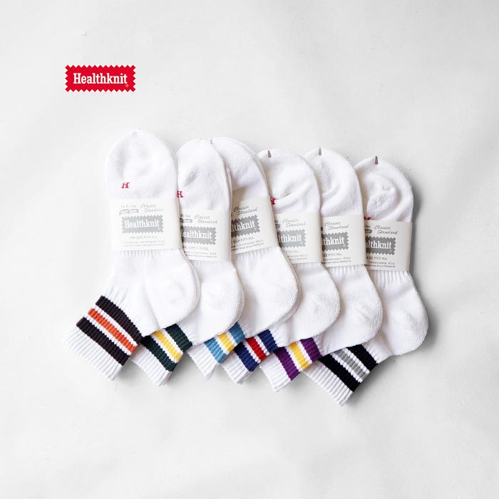 Healthknit ヘルスニット 和紙配色3本ラインソックス ソックス 靴下