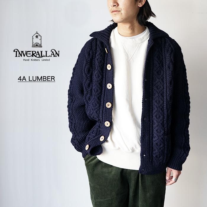 国内即発送 カーディガン メンズ アウター シンプル インバーアラン 3A