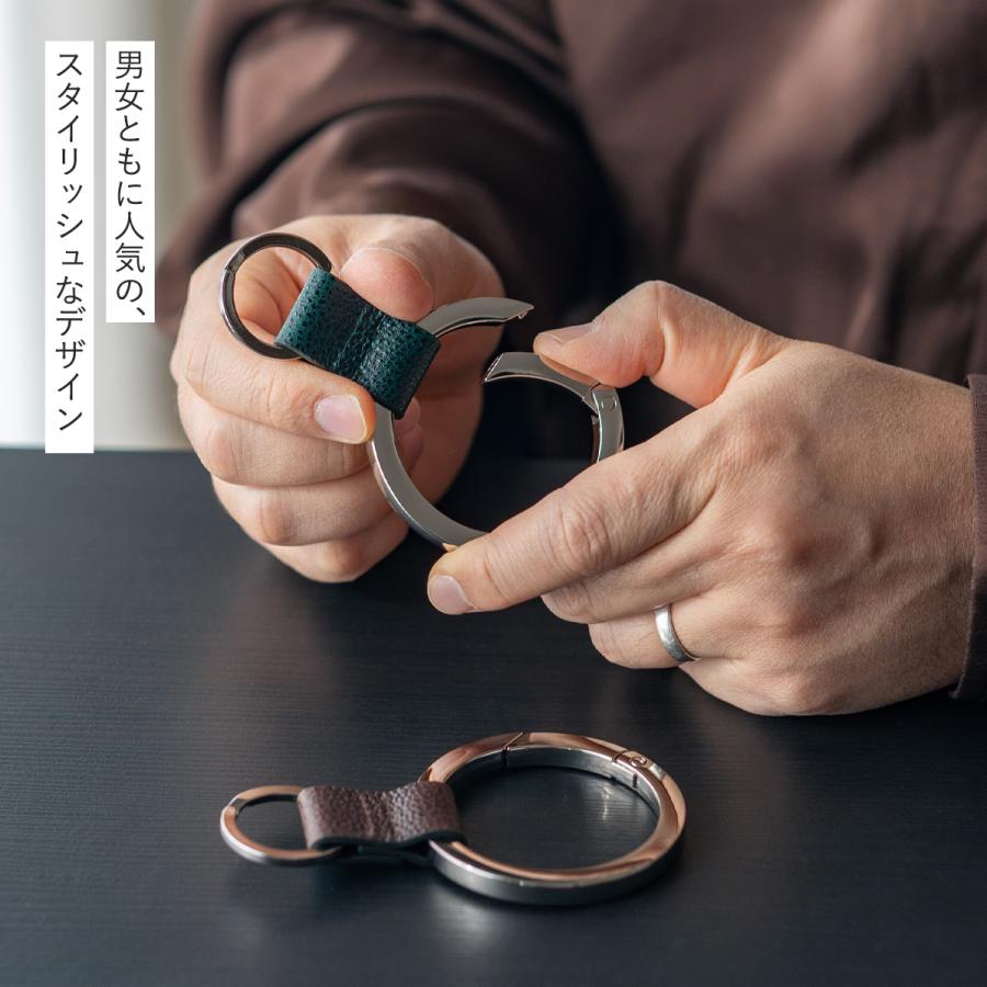 ITTI（イッチ） 【別注商品】ITTI キーリング 黒桟革 ブラウン CRISTY