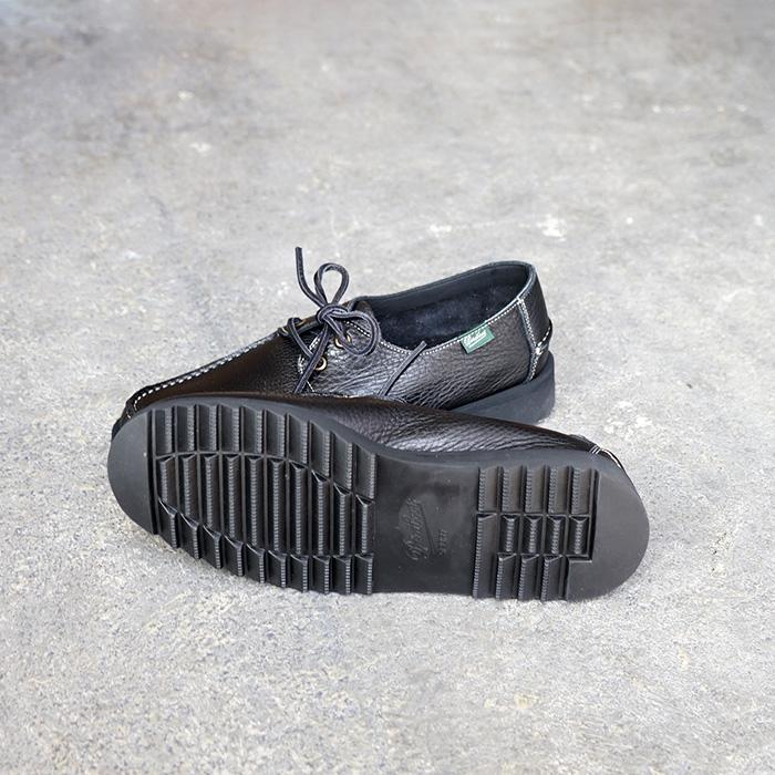 KAPTAIN SUNSHINE キャプテンサンシャイン　DOMINGUE -BLACK made by Paraboot デッキシューズ ドミンゴ パラブーツ 革靴 メンズ ブラック