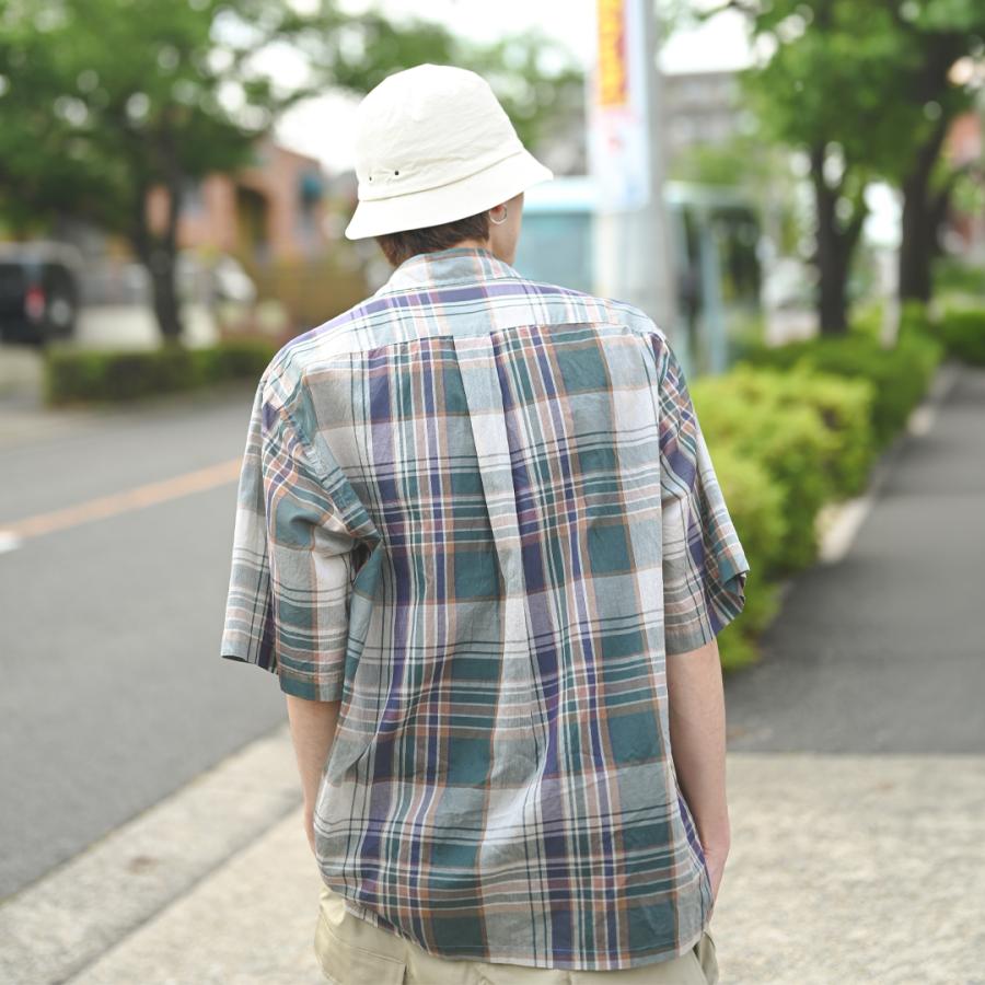 美品KAPTAIN SUNSHINE チェックシャツ 42 コットン Kaptain Sunshine（キャプテン サンシャイン） チェックシャツ Gauze