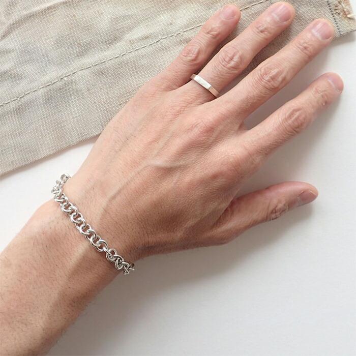 シルバー MANANAS マナナスRolo Chain Bracelet(8mm) ロロチェーン