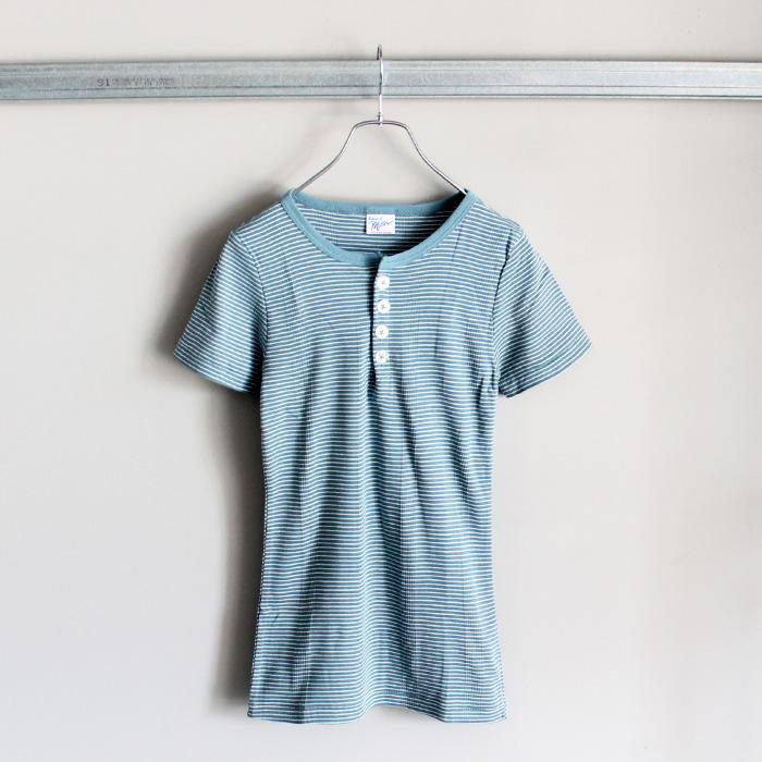 【Robert P.Miller】パネルリブ5分袖Tシャツ
