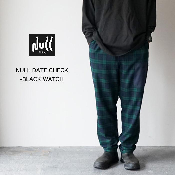 パンツ メンズ NULL TOKYO ヌルトウキョウ DATE CHECK -BLACK パンツ メンズ NULL TOKYO ヌルトウキョウ DATE CHECK -BLACK