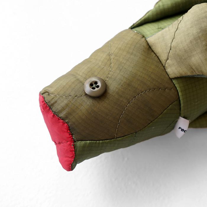 redad レダッド patchwork soft toy Black Bass -military liner パッチワークソフトトイブラックバス ぬいぐるみ ミリタリーライナー インテリア 爆買の画像