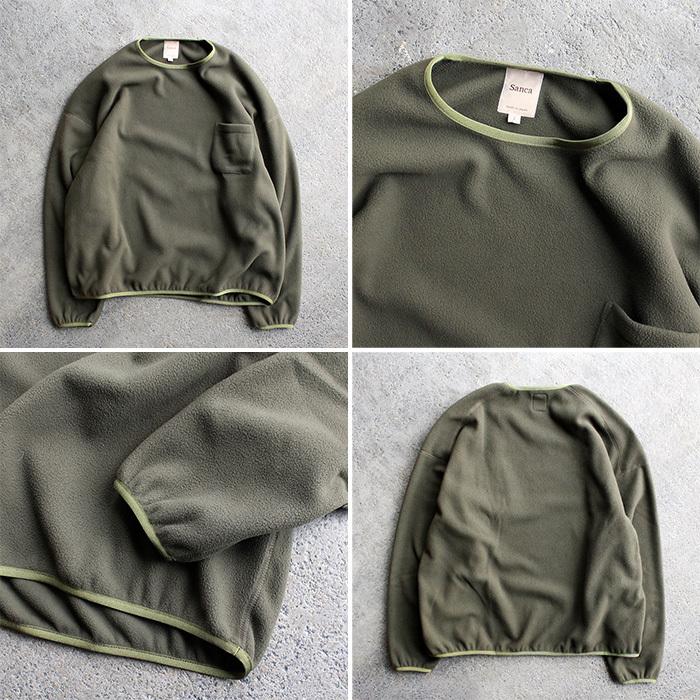 Sanca サンカ　RECYCLE FLEECE CREW TOP クルーネック フリース メンズ レディース S21FWE10｜keeshop｜08