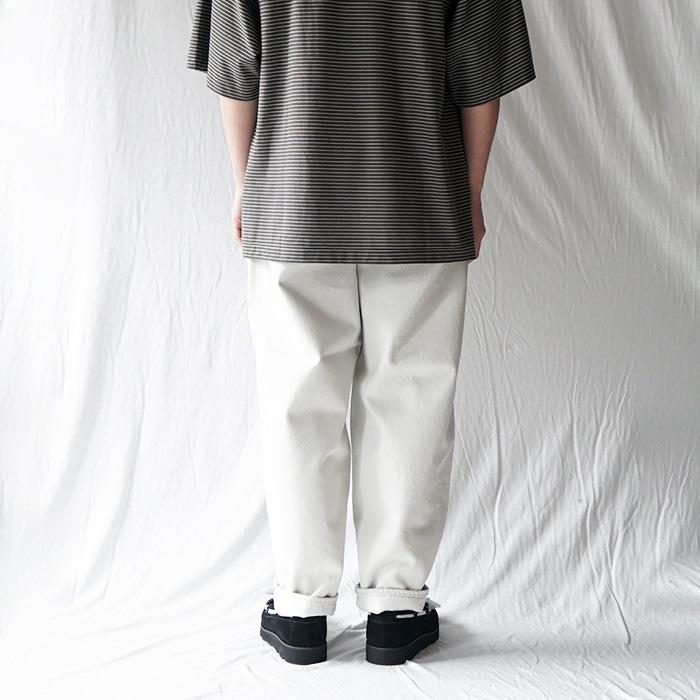 デニムパンツ メンズ ゆったり"Sanca サンカ IVORY DENIM 5P BALLOON FIT アイボリーデニム5Pバルーンフィット テパード 全1色"デニム ロールアップ カジュアル｜keeshop｜06