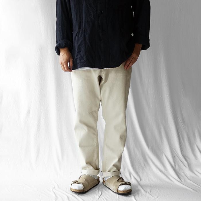 未使用級 sanca テーパード ベージュ デニム チノ L サンカ 日本製 20%OFFセール デニムパンツ メンズ 大きいサイズ ゆったりSanca サンカ