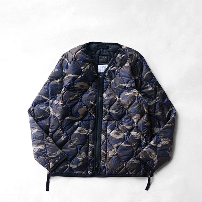 TAION タイオン MILITARY V NECK W-ZIP DOWN JKT -SOFT SHELL