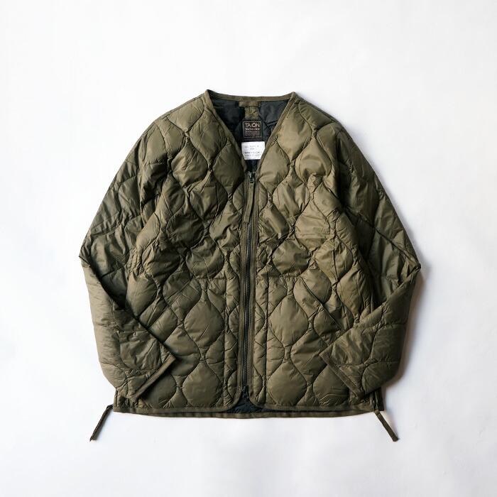 TAION タイオン MILITARY V NECK W-ZIP DOWN JKT -SOFT SHELL