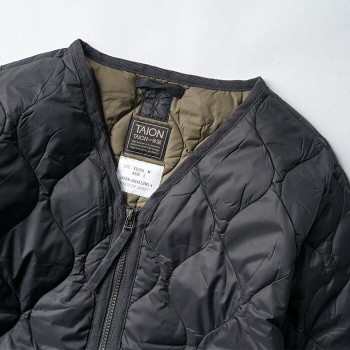 TAION タイオン MILITARY V NECK W-ZIP DOWN JKT -SOFT SHELL 