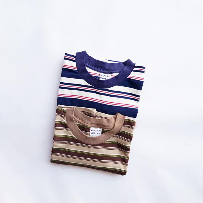 "WALLA WALLA SPORT ワラワラスポーツ S/S STRIPE TEE ショートスリーブストライプT" ワンマイルウェア  インナー  ボーダーT ボーダー｜keeshop｜02