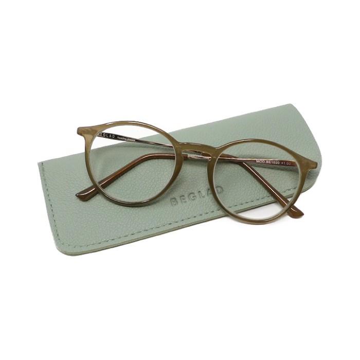 老眼鏡 おしゃれ ケース付 ブルーライトカットレンズ BEGLAD 3色のトレンドカラーとゴールドのテンプル リーディンググラス ビグラッド BE1020 メール便送料無料 |  | 05