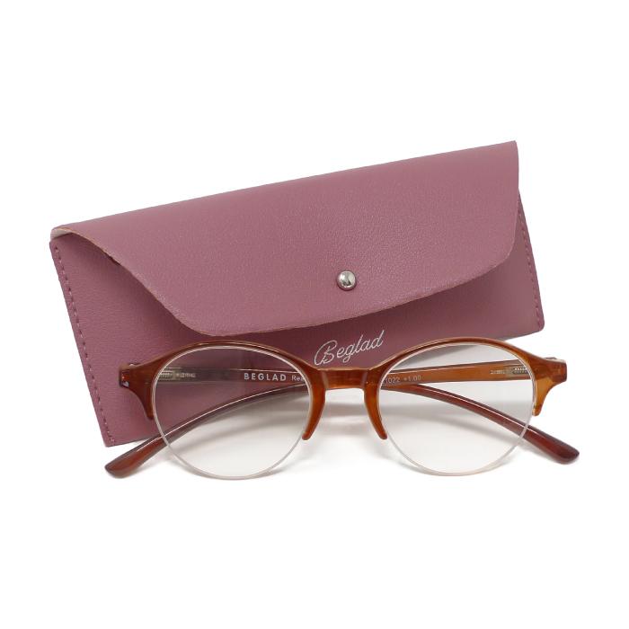 老眼鏡 おしゃれ ケース付 BEGLAD トレンドのとろみカラー ボストン シニアグラス リーディンググラス おすすめ スマホ老眼 ビグラッド BE1022 メール便送料無料 |  | 01