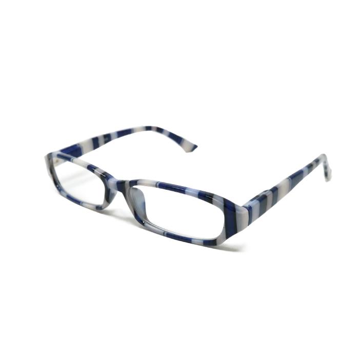 老眼鏡 アウトレット ケース付き 在庫処分 おしゃれ T1005-out BEGLAD ビグラッド スクエア型 ブルー ストライプ 在庫品限り |  | 02