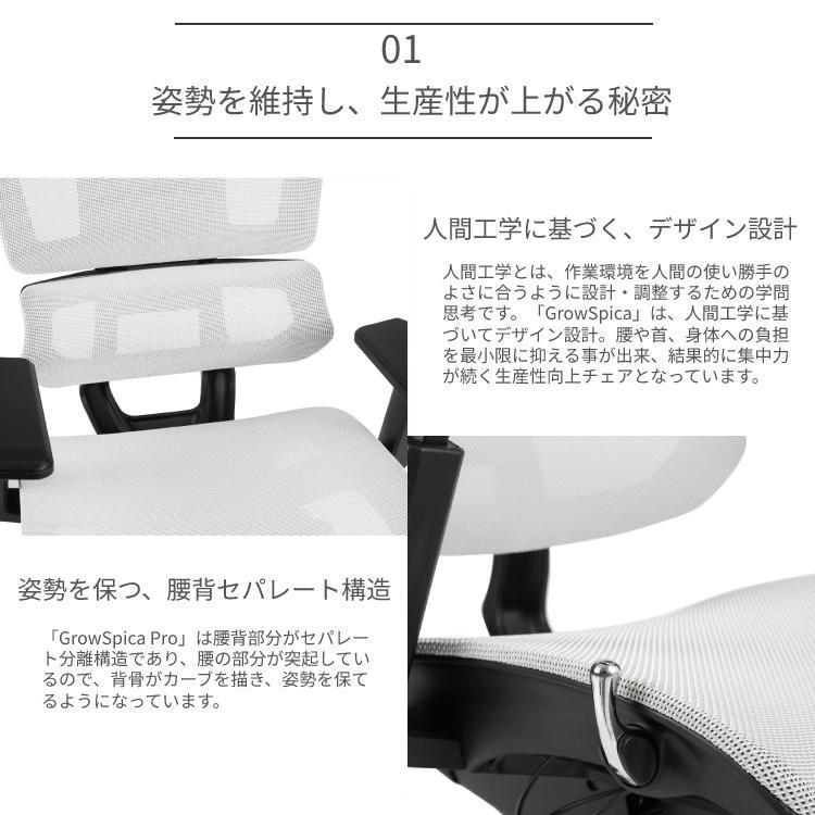 ワークチェア グロウスピカ プロ ホワイト GrowSpica Pro 人間
