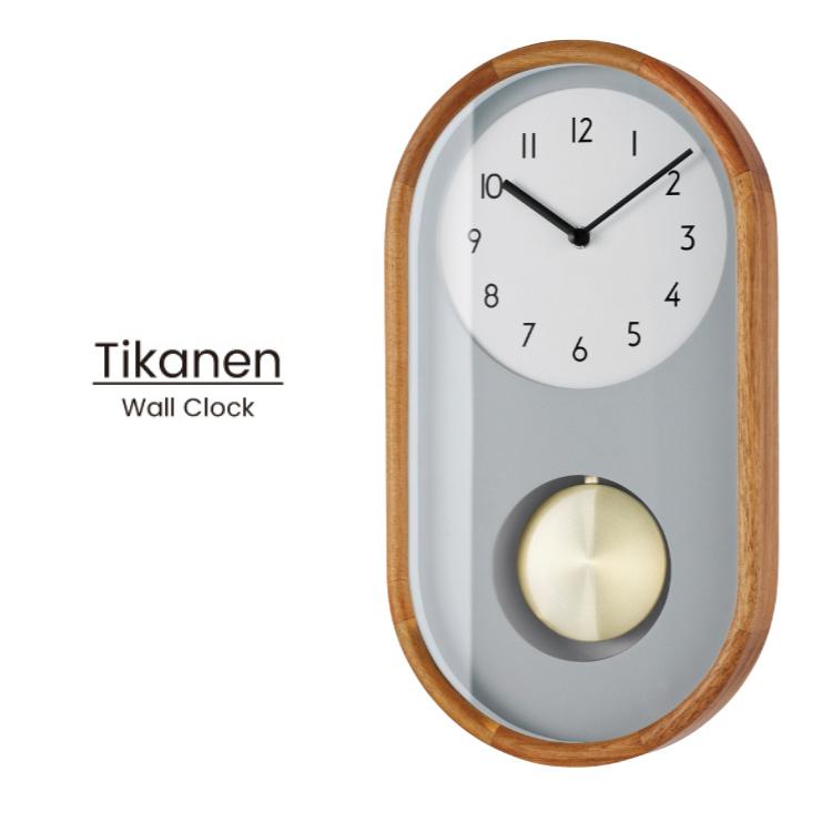 ティーカネン Tikanen インターフォルム CL-4443 振り子時計 掛け時計 時計 スイープ ウォールクロック 北欧 海外インテリア オーバル｜kegomaru｜03