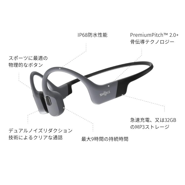 Shokz OpenSwim Pro 骨伝導イヤホン スポーツモデル オープン Shokz OpenSwim Pro 骨伝導イヤホン スポーツモデル オープン