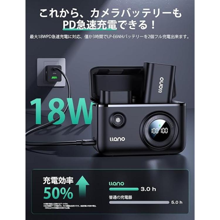 llano カメラバッテリー 充電器 EN-EL15a EL15b EL15c EL15用 llano カメラバッテリー 充電器 EN-EL15a EL15b EL15c EL15用